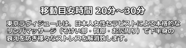 赤坂で出張リンパマッサージをして戴きました